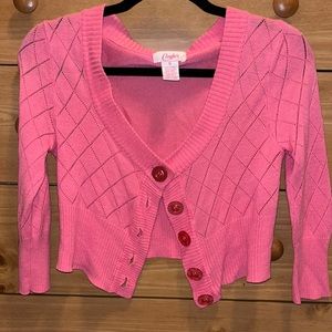 Candie’s pink cropped sweater